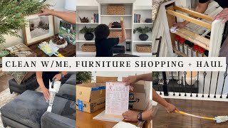 CLEAN WITH ME | FURNITURE SHOPPING + HAUL | NEW CLEANING TOOL AND LAUNDRY MOTIVATION #cleanwithme