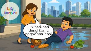 Daily Indonesian Expressions | Funny Accident Conversation
