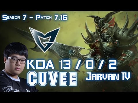 SSG CuVee JARVAN IV vs IRELIA Top - Patch 7.16 KR Ranked