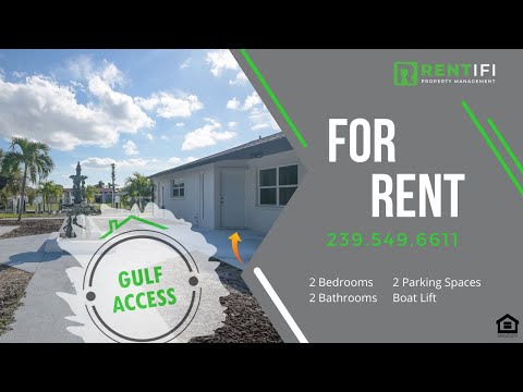 Boat Lift** 2 Bedroom 2 Bath Quadplex - Video 2 of 2