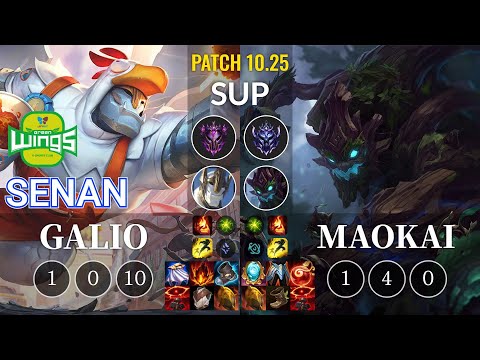JAG Senan Galio vs Maokai Sup - KR Patch 10.25