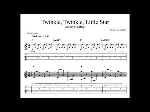 Twinkle Twinkle Little Star - Solo Guitar Tab