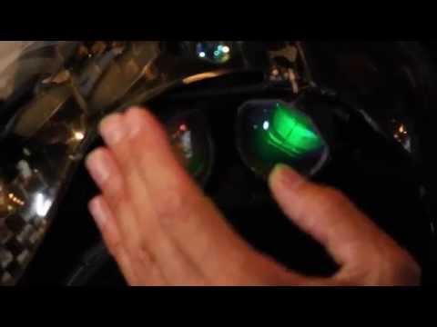 A fighter pilot helmet with 360 degrees of sky