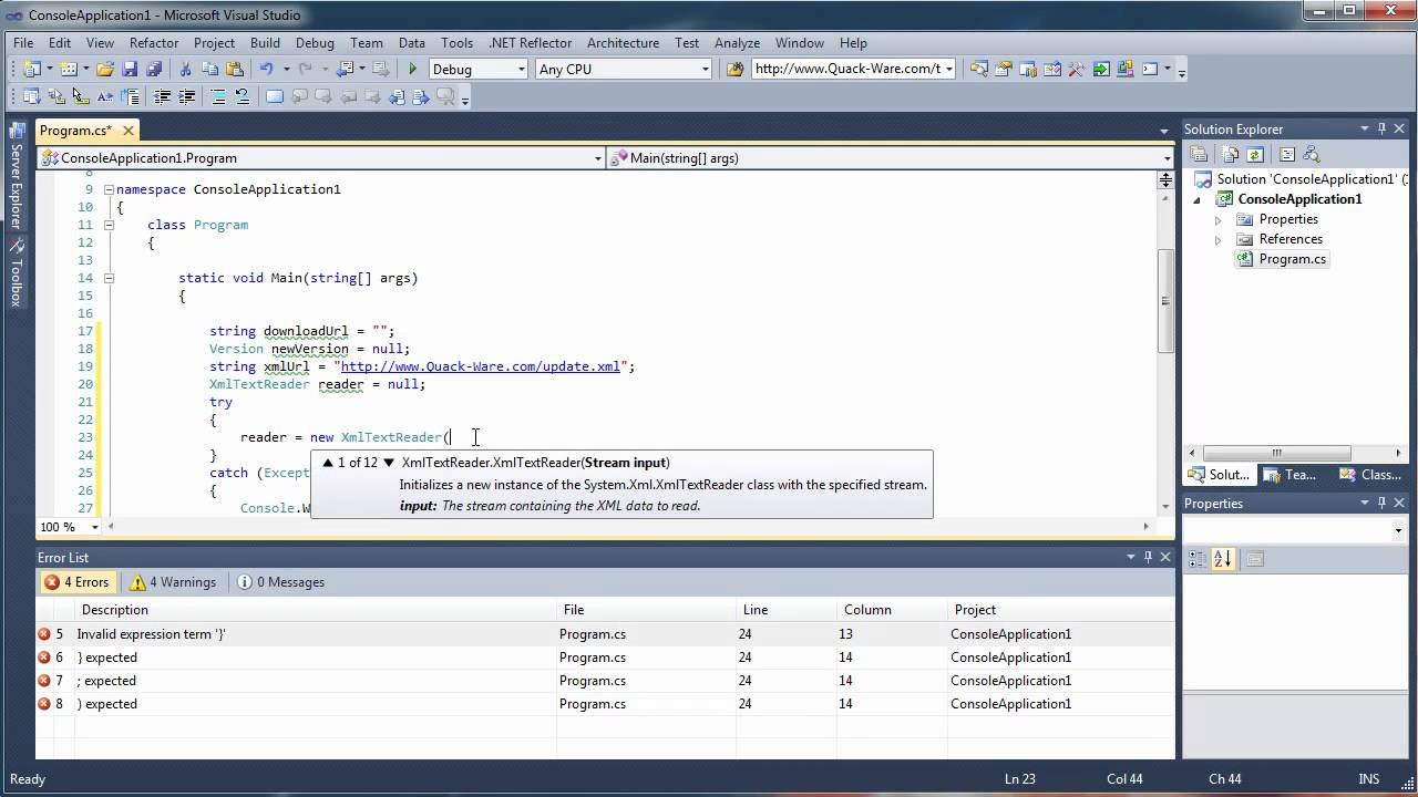 How to Create an Application that Checks for Updates PART 1 – C# C Sharp Visual Studio 2010