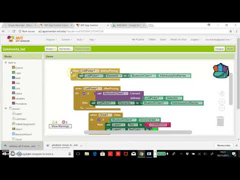 varia luminosità led - app inventor