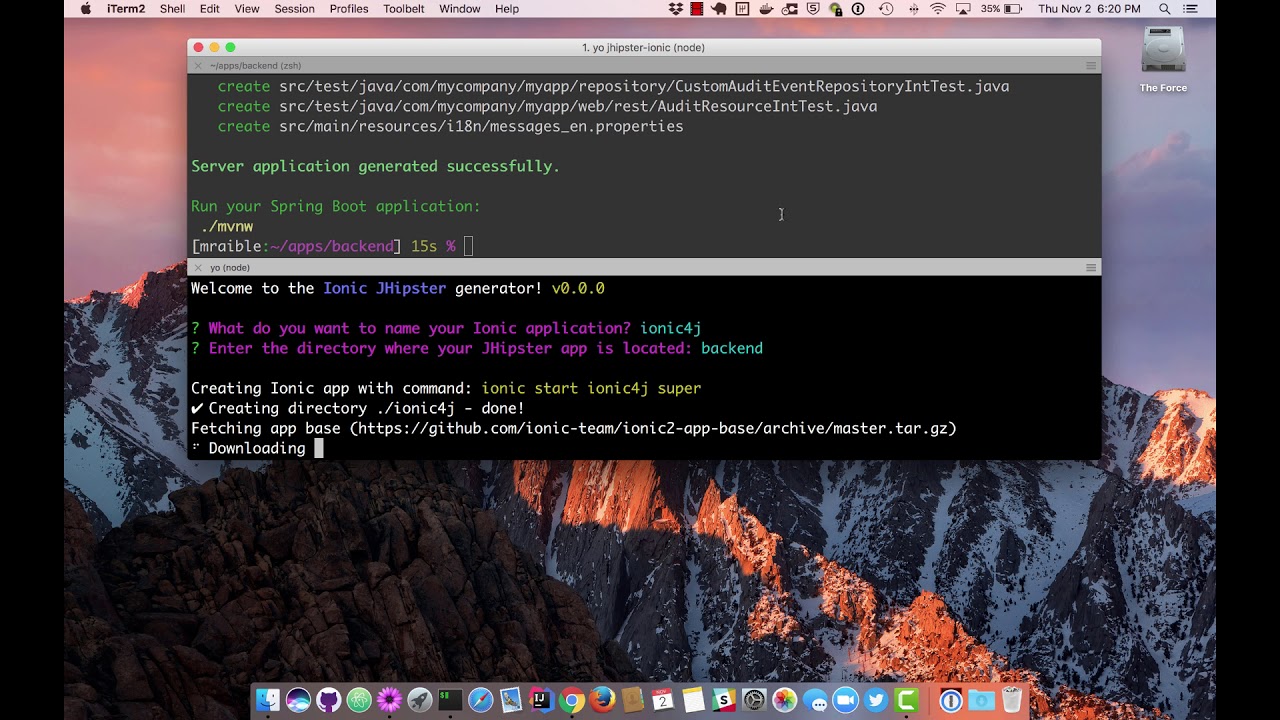 Ionic for JHipster - Install