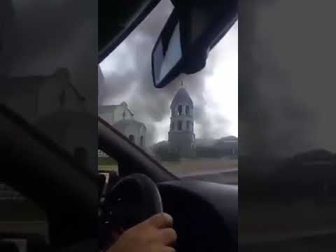 Շուշիի եկեղեցին հրետանակոծության տակ. տեսանյութ