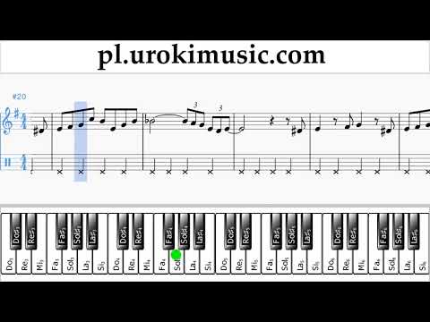 Jak Grać Na Fortepianie (prawa ręka) The Pink Panther - Theme Song Tabulatura Lekcje Część 2 um-i463