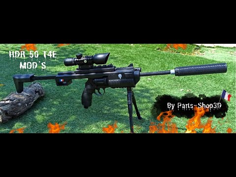 Tactical stock for HDR50 T4E UMAREX - long Barrel - Full Power HDR 50
