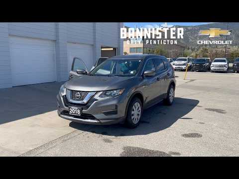 2018 Nissan Rogue AWD S in Gray for sale at Bannister Chevrolet Penticton in Penticton, BC