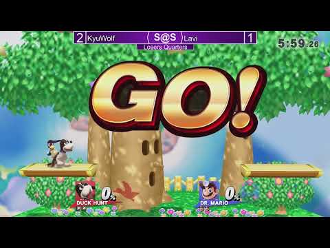 Smash@Sunken 34 Smash4 - KyuWolf (Shulk, Duck Hunt) vs Lavi (Dr. Mario) - SSB4 LQ