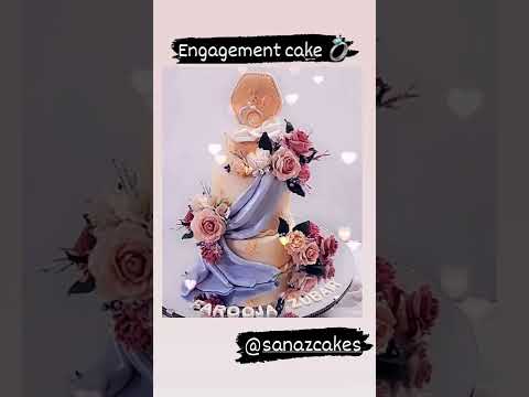elegant engagement cake  💍