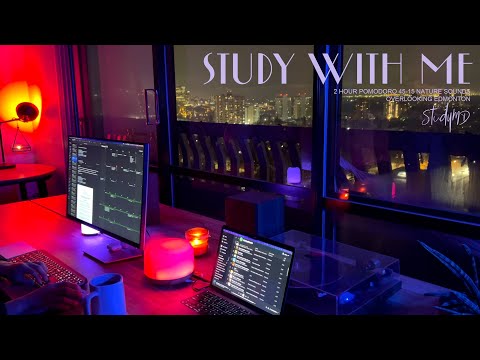 2-Hour Study With Me [Rain Sounds 🌧️] Pomodoro 45/15