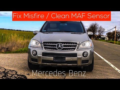 How to Clean Mass Air Flow Sensor on Mercedes ML (w164) | Cleaning MAF Sensor On Mercedes Benz