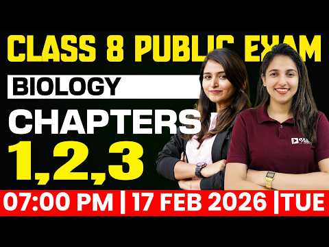 Class 8 Biology | Chapters 1,2,3 | Full Chapter | Exam Winner