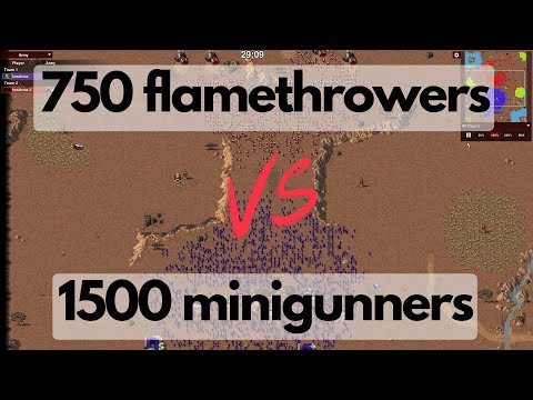 Flamethrowers no match for minigunners in surprising battle!