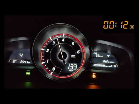 mazda 3 skyactiv-D acceleration 0-200kmh stage 1 (with timer)