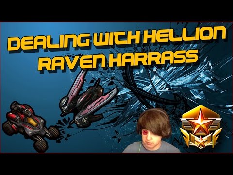 StarCraft 2 - ZvT 3 Base Zerg vs Hellion Raven Harrass