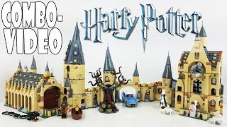 YouTube thumbnail: LEGO Harry Potter Hogwarts Collection!: 75954, 75953, 75948 (2018-2019 Sets) (Combined!)
