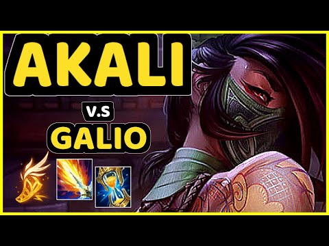 T1 FAKER (AKALI) vs GALIO - MID GAMEPLAY - KR Ranked GRANDMASTER