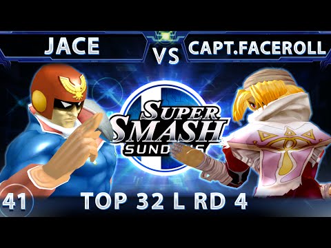 SSS 41 - Jace (Falcon) Vs. Captain Faceroll (Sheik) SSBM Top 32 Losers Round 4 - Smash Melee