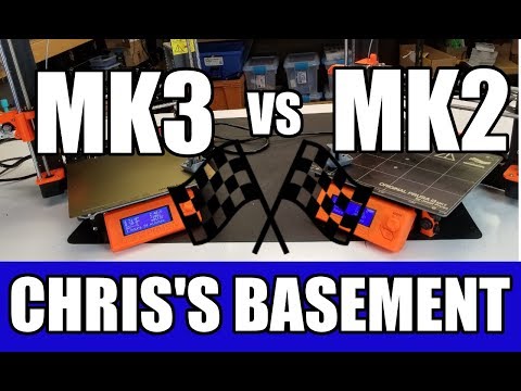 PRUSA MK2 vs MK3 - We Race'em!!! - Chris's Basement