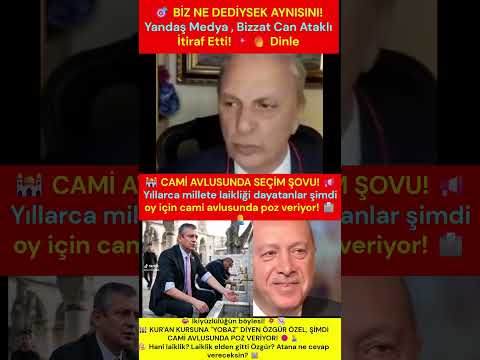 ⭐ İkiyüzlülüğün böylesi! 💎 KUR'AN KURSUNA "YOBAZ" DİYEN ÖZGÜR ÖZEL, ŞİMDİ CAMİ AVLUSUNDA POZ VERİYOR! 📢  

🚀 Hani laiklik? ⭐ Laiklik elden gitti Özgür? 🔥 Atana ne cevap vereceksin? 💎 🗳️ 

⭐ CAN ATAKLI BİLE İTİRAF ETTİ: CHP'NİN "CUMA ŞOVU" DEŞİFRE OLDU! 🎯  

📢 Ey ahali, kulak açın, ses verin! 🚀  

✨ Yandaş medya ne diyorsa, bizzat Can Ataklı çıkıp bugün aynısını söylüyor! 🔥  

🚀 İşte videodaki o ibretlik sözler, maskelerin düştüğü o büyük gerçekler: 

🔥 CAN ATAKLI'NIN DİLİNDEN CHP'NİN İKİYÜZLÜLÜĞÜ 

🚀 Özgür Özel ve İmamoğlu özellikle Butlan olayından beri cuma namazını ağızlarından düşürmüyor! 🚀  

✨ Yahu ibadet kişinin özelidir, resmi programa cuma namazı konulur mu hiç? 🔥  

🔥 "Arkadaşlar ben namazı kılıyorum, gelen gelir" denmez; gösteriş olsun diye resmi programa yazılıyor! ⭐  

💎 Amaç ne? 🎯 "Efendiler, biz dinsiz değiliz" diyerek mütedeyyin oyları kapmak! 🎯  

💎 Millet komşusunu, patronunu, çalışanını gayet iyi biliyor; kimse kimseyi kandırmaya kalkmasın! 🚀  

✨ Ekranlarda yıllardır Atatürk ve cumhuriyet düşmanlığı yapanlar, birden "Biz Atatürk'ü çok seviyoruz" deyince inandırıcı mı oluyor zannediyorsunuz? ✨  

⭐ Tam bir rol kesme tiyatrosu, başka hiçbir şey değil! 📢  

🎯 BİZ ZATEN HEPSİNİ BAŞTAN BERİ AYNİYLE SÖYLÜYORUZ! 🎯  

🎯 Günlerdir dile getirdiğimiz o nokta atışı tespitler, şimdi muhalefetin kendi sesinden böyle tescilleniyor! 🔥  

🎯 Milleti enayi yerine koyan bu göz boyama siyaseti artık sökmez, tutmuyor! ⭐  

💎 Osmanlı'yı arkadan vurup yıkarak laikliği bir baskı ve zulüm aracı yapanların torunları, bugün oy için cami avlusunda poz veriyor! ⭐  

🔥 Milletimiz bu sahte senaryoları da, maskeli balo siyasetini de çok net görüyor, sandıkta dersini veriyor! ✨  

🚀 Yazan: Bülent Tasgin 

📢 #BülentTasgin #CanAtaklı #ChpTiyatrosu #CumaŞovları #ÖzgürÖzel #İkiyüzlülük #Samimiyetsizlik #SeçimOyunları #Gündem #KomediSiyaset 