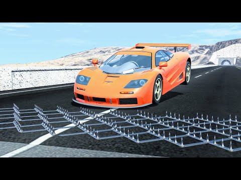 Massive Spike Strip Pileup Car Crashes #78 – BeamNG Drive | CrashBoomPunk
