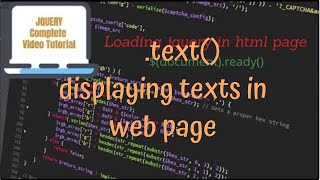 jQuery Tutorials #3 - displaying text contents in html page