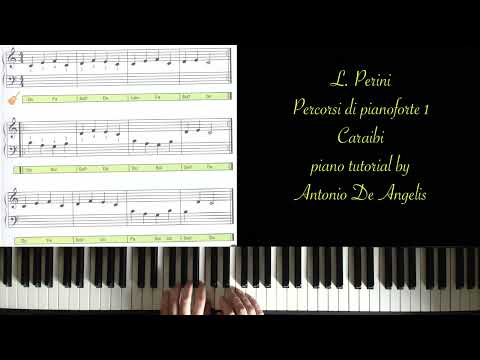 L. Perini - Caraibi - piano tutorial by Antonio De Angelis