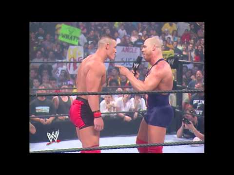 John Cena makes his WWE debut against Kurt Angle