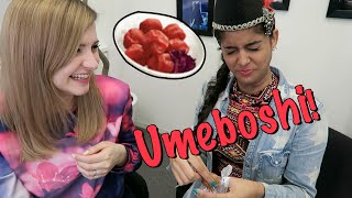 [Japanese Food] Trying ONIGIRI + UMEBOSHI for the First Time!!