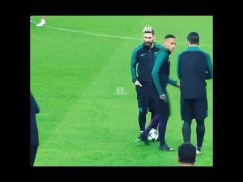 Suarez kicks ball when Neymar is tying shoes on it. Funny Football
