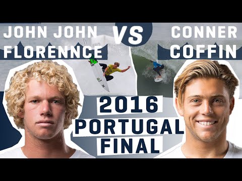 CRAZY AIRS, SICK BARRELS John John Florence vs Conner Coffin 2016 Portugal Finals FULL HEAT REPLAY