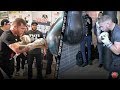 CANELO ALVAREZ VS BILLY JOE SAUNDERS - SIDE BY SIDE HEAVY BAG WORKOUT COMPARISON