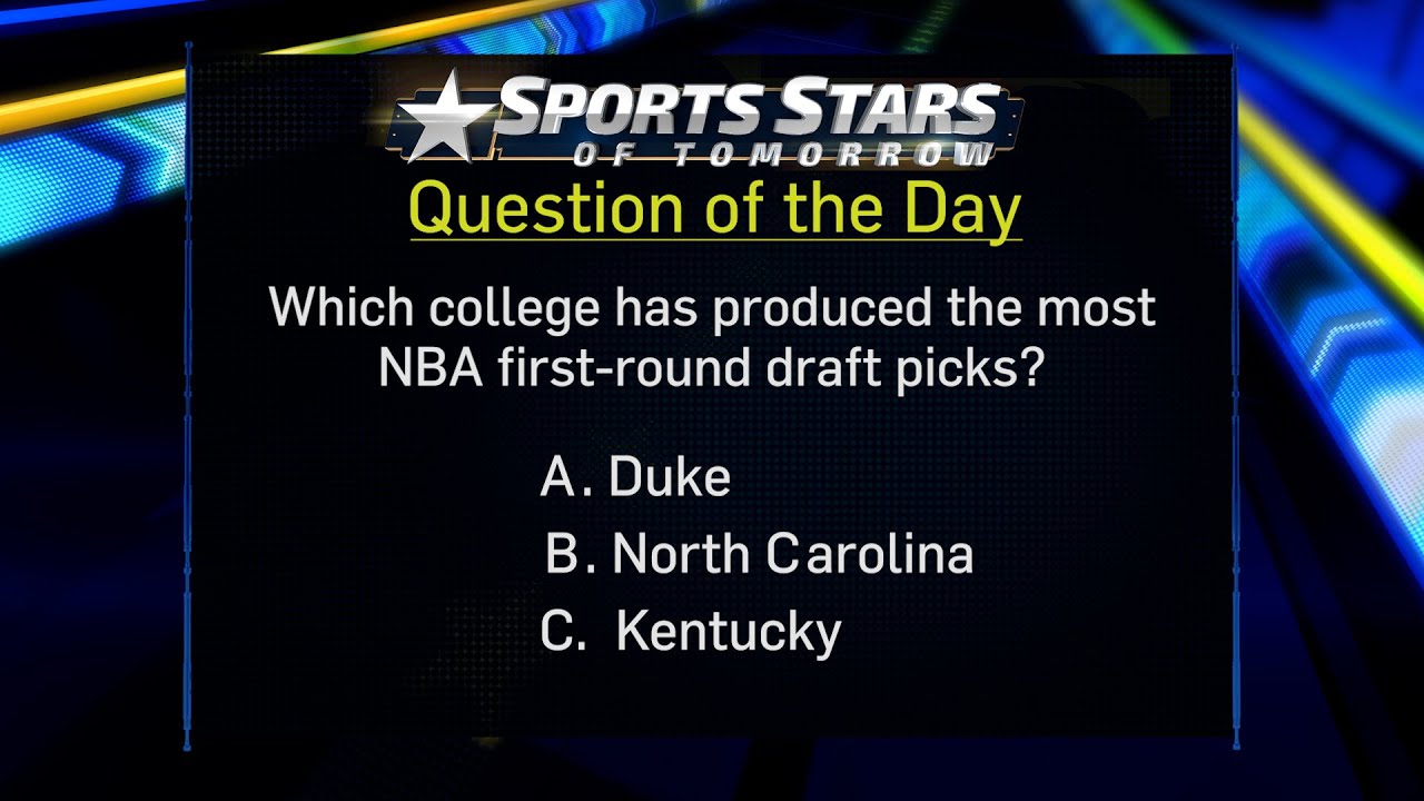 Question of the Day: Colleges that Produce NBA 1st Rounders