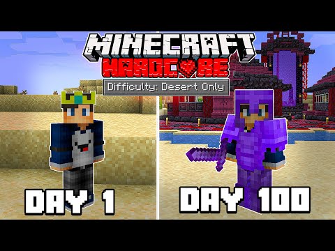 I Survived 100 Days in DESERT Only World in Minecraft (Hindi)