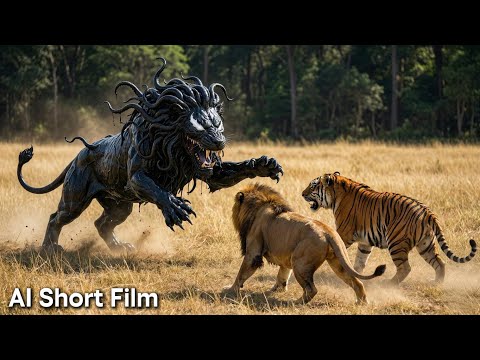 Simba & Shere Khan vs Venom Lion | The Return of Dark Lion – Part 1 | AI Short Film