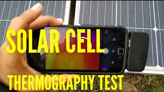 Thermography test of solar panel at solar plant using Android phone
