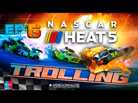 Nascar Heat 5 Trolling - Crashing Nascar Heat Racers Into the Pits, Coaching, and Halogens EP6