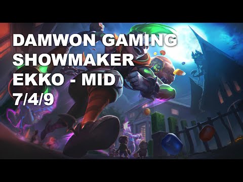 DAMWON Gaming ShowMaker Mid Ekko vs Zoe - KR Challenger Patch 10.9