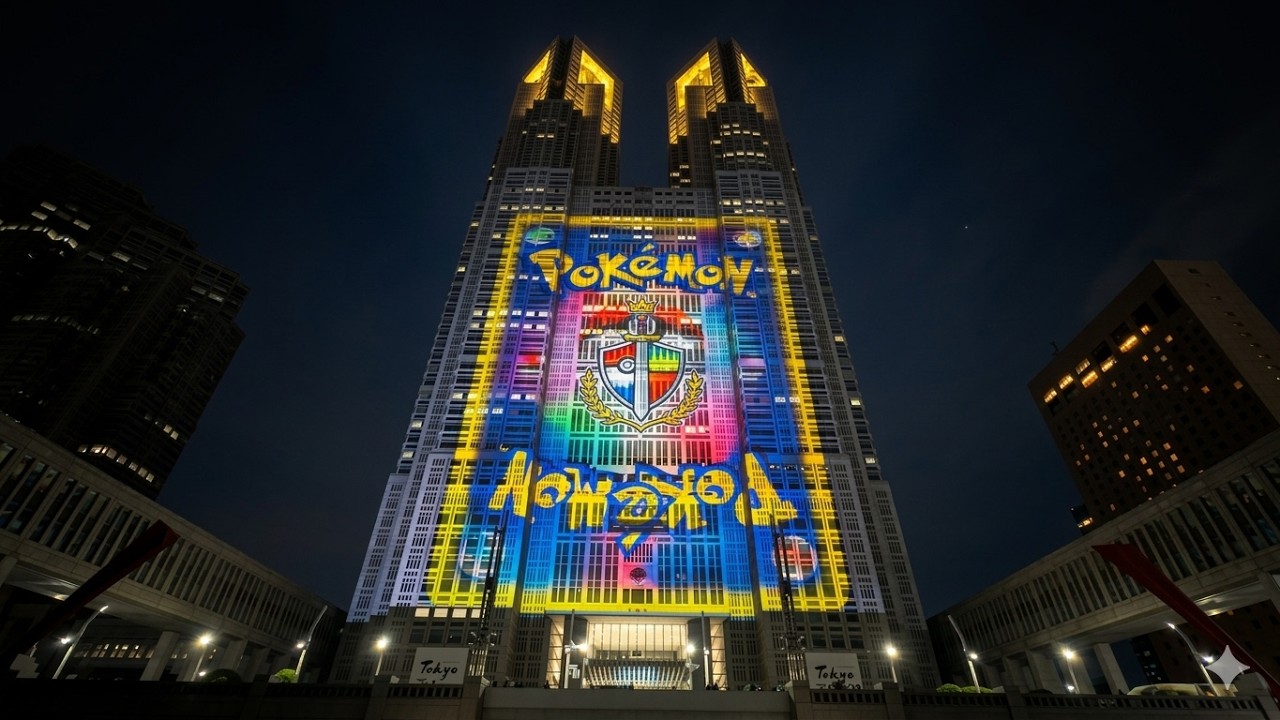 [4K]TOKYO Night & Light, Projection mapping at Shinjuku Metropolitan Government Building #japan