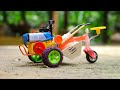 How To Make Mini Power Tiller Agriculture Diy Tractor DIY DC Motor Science Project At Home