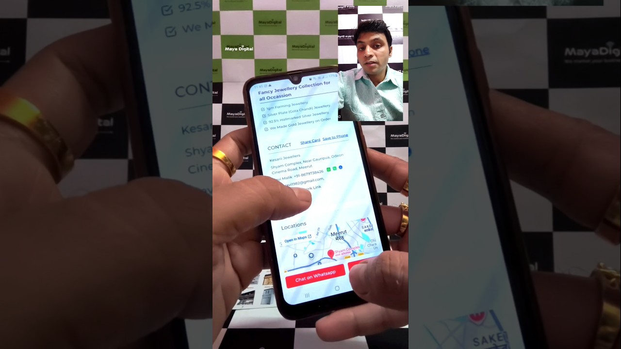QR Business Card Maya Digital Meerut