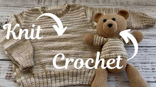 Knitting a Sweater & Crocheting a Teddy Bear | Special Birthday Present