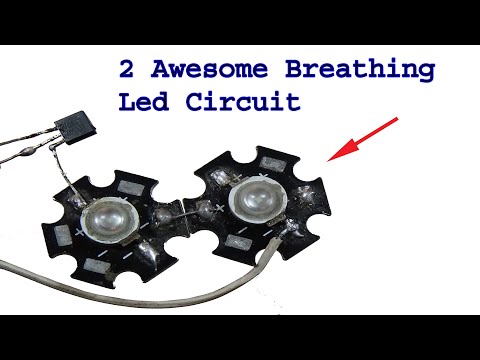 2 Awesome Breathing Led circuit using NE555 & BC547, Fade ON OFF