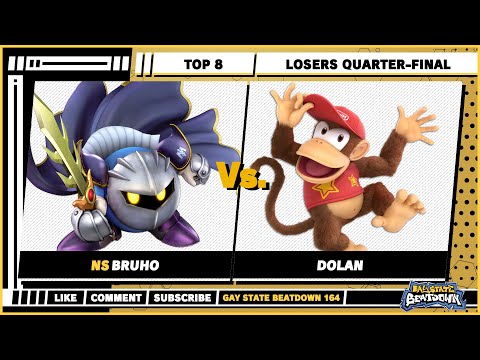 Gay State Beatdown 164 - Losers Quarters - Bruho (Meta Knight) VS Dolan (Diddy Kong) - SSBU Singles