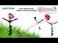 Best 68cc Brush Cutter 2 In 1 Multipurpose Earth Auger Brush Cutter Demo