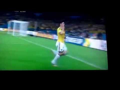Colombia vs Uruguay- James Rodriquez wonder volley!!!