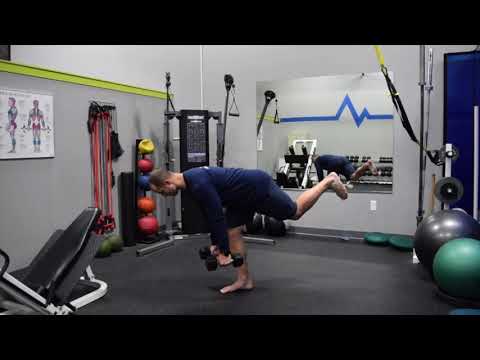 2-Dumbbell Single Leg Deadlift to Row